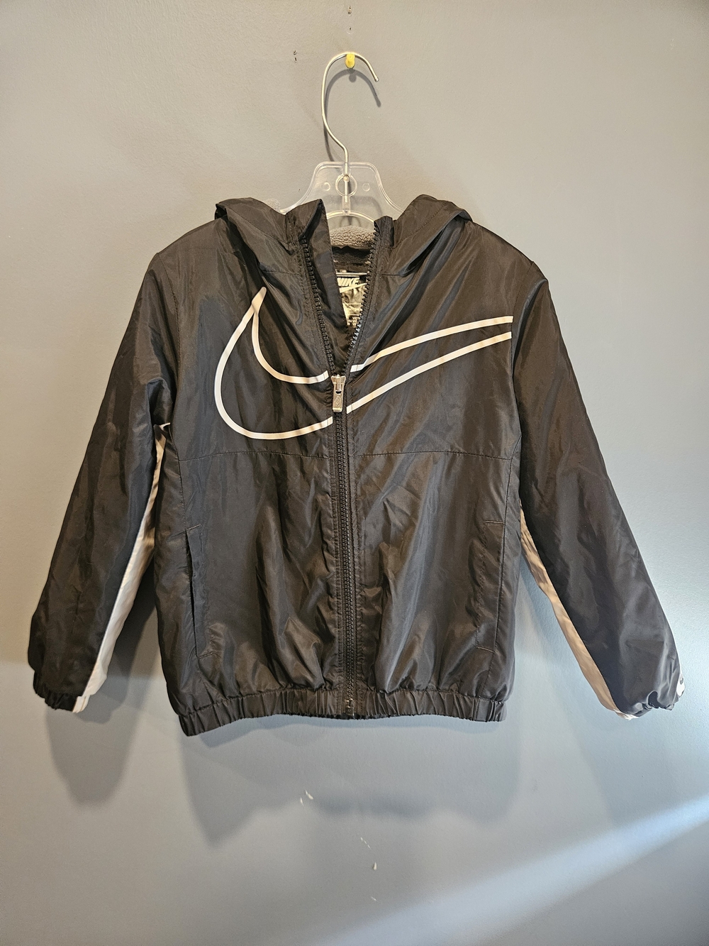 Nike Kids' Black Hooded Windbreaker Jacket